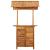 Masă de bar exterior cu acoperiș, 113x106x217 cm, lemn acacia GartenMobel Dekor