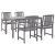 Set mobilier de exterior, 5 piese, gri, lemn masiv de acacia GartenMobel Dekor