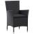 Set mobilier de exterior, 9 piese, negru, poliratan GartenMobel Dekor