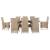 Set mobilier de exterior cu perne, 9 piese, bej, poliratan GartenMobel Dekor