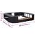 Mobilier împrejmuire spa negru 268x268x55 cm poliratan pătrat GartenMobel Dekor