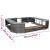 Mobilier împrejmuire spa gri 268x268x55 cm poliratan pătrat GartenMobel Dekor
