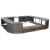 Mobilier împrejmuire spa gri 268x268x55 cm poliratan pătrat GartenMobel Dekor