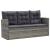 Set mobilier de exterior cu perne, 5 piese, gri, poliratan GartenMobel Dekor
