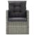 Set mobilier de exterior cu perne, 5 piese, gri, poliratan GartenMobel Dekor