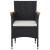 Set mobilier de exterior 5 piese, negru, poliratan, lemn acacia GartenMobel Dekor