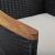 Set mobilier de exterior 5 piese, negru, poliratan, lemn acacia GartenMobel Dekor