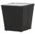 Masă de ceai negru 41,5x41,5x43 cm poliratan sticlă securizată GartenMobel Dekor