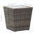 Masă de ceai gri 41,5x41,5x43 cm poliratan sticlă securizată GartenMobel Dekor