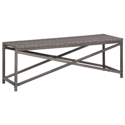 Bancă de grădină, gri, 120 cm, poliratan GartenMobel Dekor