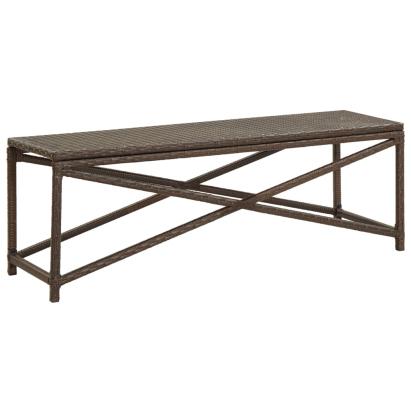 Bancă de grădină, maro, 120 cm, poliratan GartenMobel Dekor