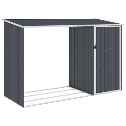 Șopron grădină lemne de foc, antracit 245x98x159 cm oțel zincat GartenMobel Dekor