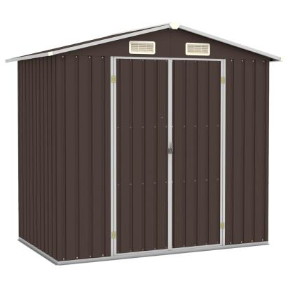 Șopron de grădină, maro, 205 x 129 x 183, oțel galvanizat GartenMobel Dekor