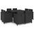 Set mobilier de exterior cu perne, 9 piese, negru, poliratan GartenMobel Dekor