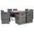 Set mobilier de exterior cu perne, 9 piese, antracit, poliratan GartenMobel Dekor