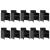 Set mobilier de exterior cu perne, 11 piese, negru, poliratan GartenMobel Dekor
