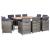 Set mobilier de exterior cu perne, 11 piese, gri, poliratan GartenMobel Dekor