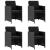 Set mobilier de exterior cu perne, 5 piese, negru, poliratan GartenMobel Dekor