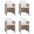 Set mobilier de exterior cu perne, 5 piese, bej, poliratan GartenMobel Dekor