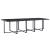 Set mobilier de exterior cu perne, 15 piese, negru, poliratan GartenMobel Dekor