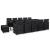 Set mobilier de exterior cu perne, 15 piese, negru, poliratan GartenMobel Dekor