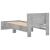 Cadru de pat cu tăblie și lumini LED, gri beton, 75x190 cm GartenMobel Dekor