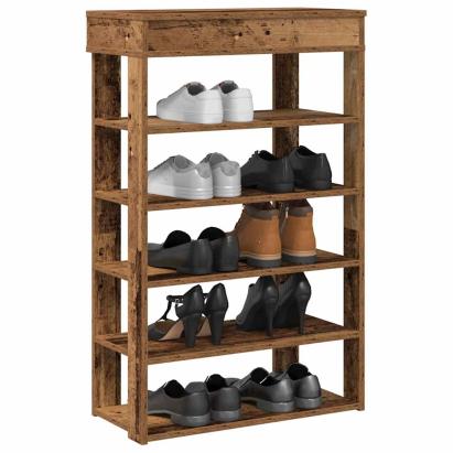 Pantofar, Lemn vechi, 60x30x98 cm, lemn compozit GartenMobel Dekor