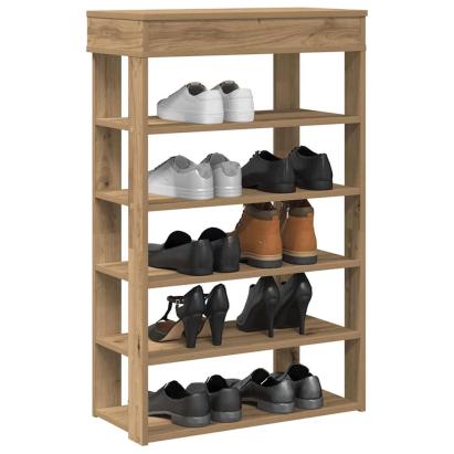 Pantofar, stejar artizanal, 60x30x98 cm lemn prelucrat GartenMobel Dekor