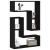 Șemele de perete cu raft 2 pcs Stejar negru 50 x 15 x 85 cm GartenMobel Dekor