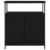 Bufet Stejar negru 70 x 30 x 80 cm Lemn compozit GartenMobel Dekor