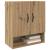 Dulap de perete stejar artizanal 60 x 31 x 70 cm Lemn compozit GartenMobel Dekor