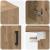 Dulap de perete stejar artizanal 60 x 31 x 70 cm Lemn compozit GartenMobel Dekor