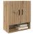 Dulap de perete stejar artizanal 60 x 31 x 70 cm Lemn compozit GartenMobel Dekor