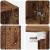Dulap de perete Lemn vechi 60 x 31 x 60 cm Lemn compozit GartenMobel Dekor