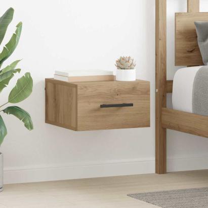 Dulap de noapte stejar artizanal 35 x 35 x 20 cm Lemn compozit GartenMobel Dekor