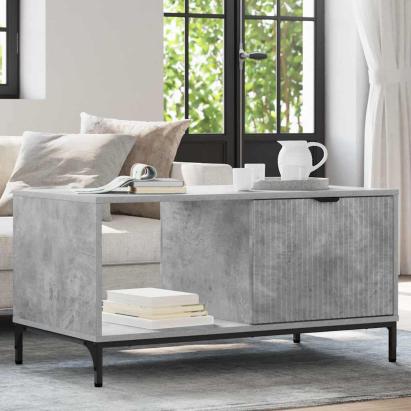 Masă de cafea Gri beton 90 x 49 x 46 cm Lemn compozit GartenMobel Dekor