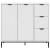 Bufet cu sertar Alb 89.5 x 33 x 82 cm Lemn compozit GartenMobel Dekor