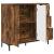 Bufet cu sertar Stejar afumat 89.5 x 33 x 82 cm Lemn compozit GartenMobel Dekor