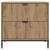 Noptieră stejar artizanal 63.5 x 36 x 61 cm Lemn compozit GartenMobel Dekor