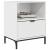 Mese de noptieră 2 pcs Alb foarte lucios 49 x 36 x 61 cm GartenMobel Dekor