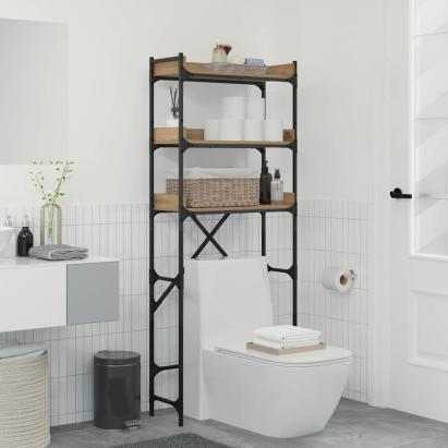 Raft pentru mașină de spălat 67 x 25 x 163 cm Lemn compozit GartenMobel Dekor