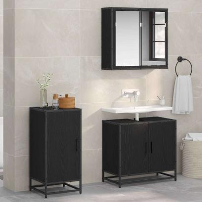 Bufet Stejar negru 35 x 35.5 x 76 cm Lemn compozit GartenMobel Dekor