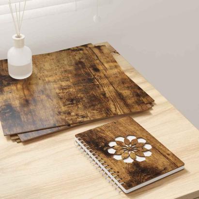 Panouri decorative 12 pcs Stejar afumat 30 x 30 x 0.3 cm GartenMobel Dekor