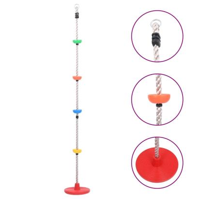 Frânghie de cățărat pentru leagăn, cu platforme și disc, 200 cm GartenMobel Dekor