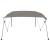 Parasolar barcă Bimini cu 4 arcuri, gri, 243x180x137 cm GartenMobel Dekor