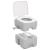 Toaletă portabilă de camping, gri și alb, 20+10 L, HDPE GartenMobel Dekor
