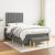 Pat box spring cu saltea, gri închis, 120x200 cm, textil GartenMobel Dekor