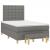 Pat box spring cu saltea, gri închis, 120x200 cm, textil GartenMobel Dekor