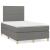 Pat box spring cu saltea, gri închis, 120x200 cm, textil GartenMobel Dekor