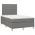 Pat box spring cu saltea, gri închis, 120x200 cm, textil GartenMobel Dekor
